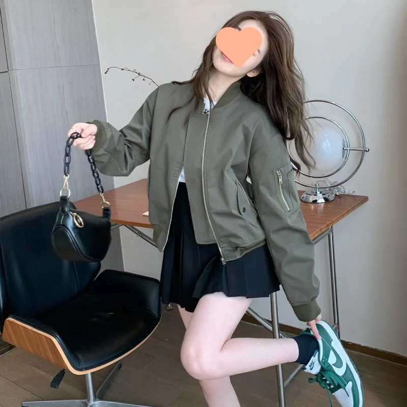 

Loose Korean Style Celebrity Baseball Short Coat Top25Spring and Autumn New