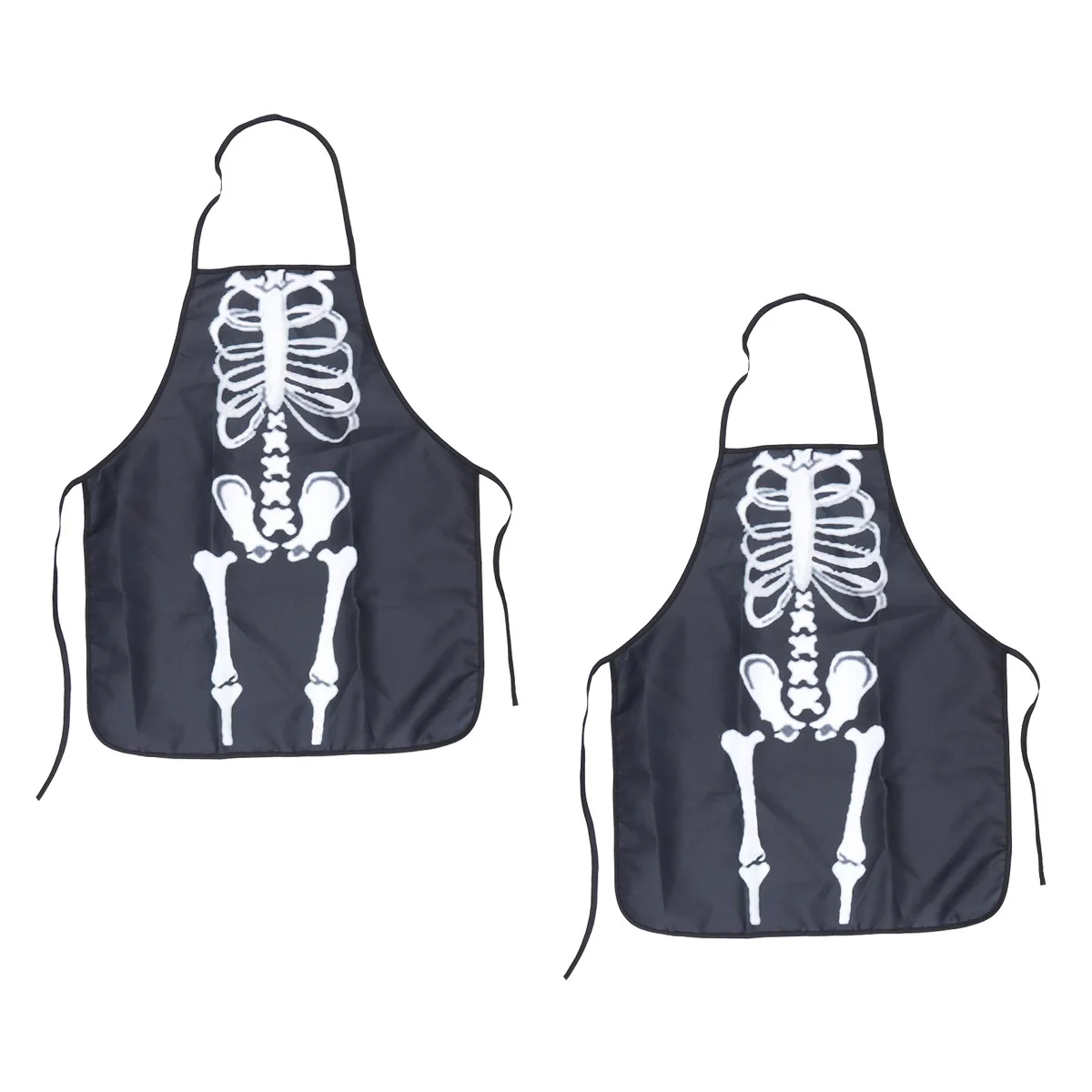 

2Pcs Adult Halloween Printing Aprons Funny Cooking Aprons for Party Bbq Gardening Horror Apron