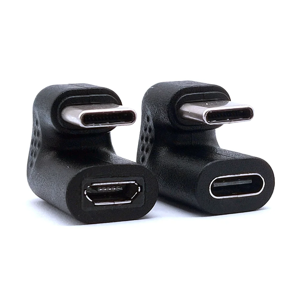 

USB 2.0 TYPE-C plug to micro5p TYPE-C female Android phone tablet elbow data transfer game charging adapter plug