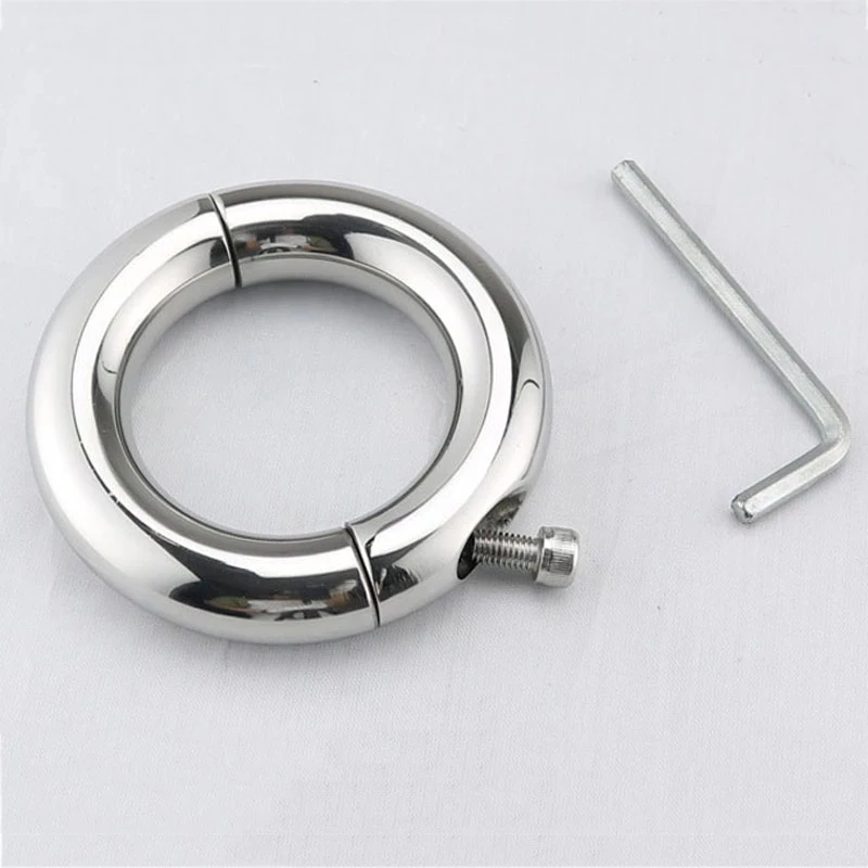 حلقات القضيب المعدنية القضيب ممارسة كيس الصفن عبودية الكرة نقالة الذكور العفة القضيب الدائري الكبار الجنس لعب للرجال ديك كوكرينج #4