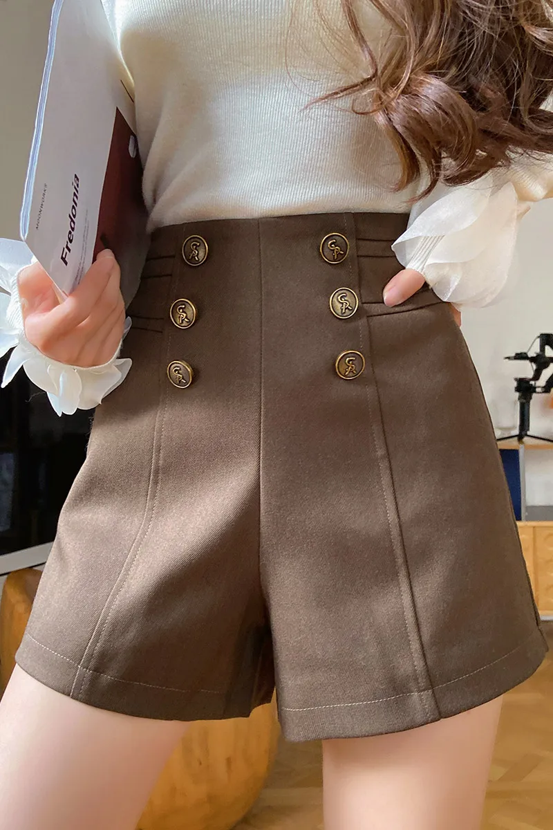 Dabuwawa Empire Slim Short Christmas Party Double Breasted A-line Skirt Women 2023 New Korean Reviews Many Clothes DM1DSP002