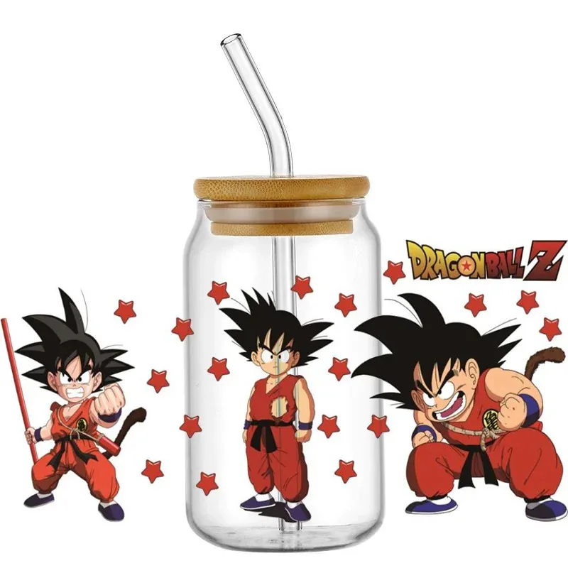 

HOT Popular Dragon Ball 16oz UV DTF 3D Phone Stickers Newest 35 Design Cute Anime UVDTF Decals Cup Mug Craft DIY