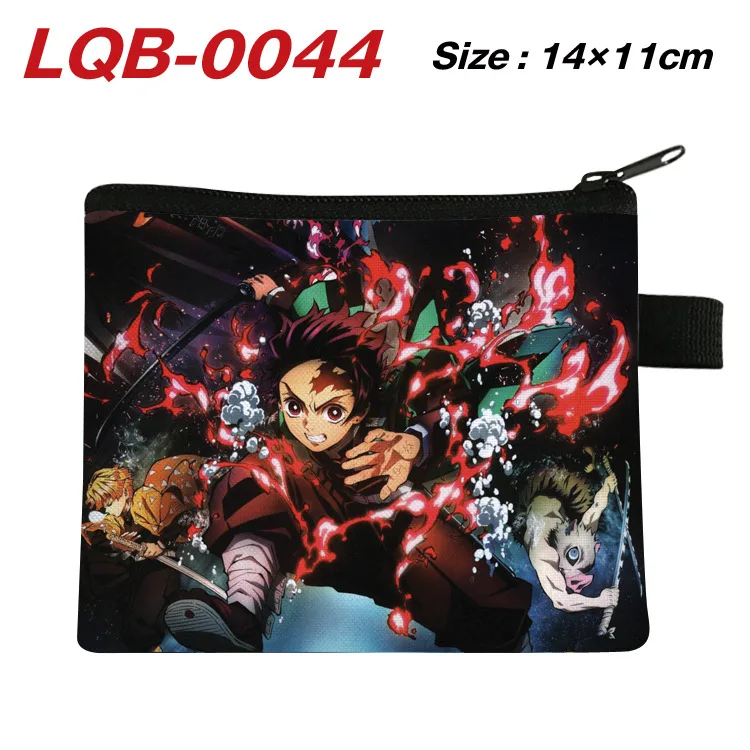 Anime Coin Purses Demon Slayer Kimetsu no Yaiba Tanjirou Nezuko Shinobu Cartoon Wallet Case Boys Girls Kids Adults Key Bags