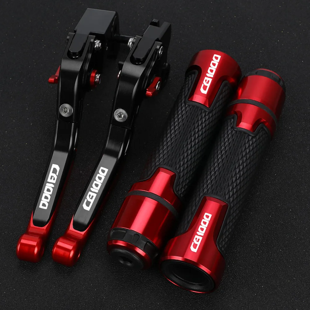 

Motorcycle CNC Adjustable Brake Clutch Levers Handlebar Handle Bar Ends Grips For Honda CB1000 Bing One SC30 1993 1994 1995 1996