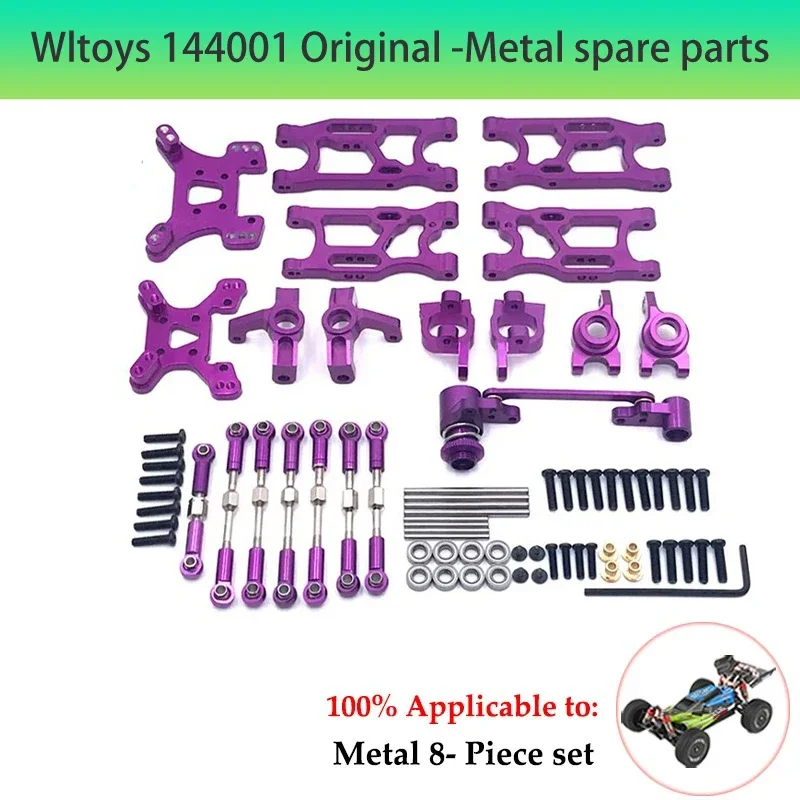 Wltoys 144001 144002 144010 124007 124016 124019 124018   4 szt. Metalowy wał napędowy i adapter sześciokątny koła Części do modernizacji samochodów RC