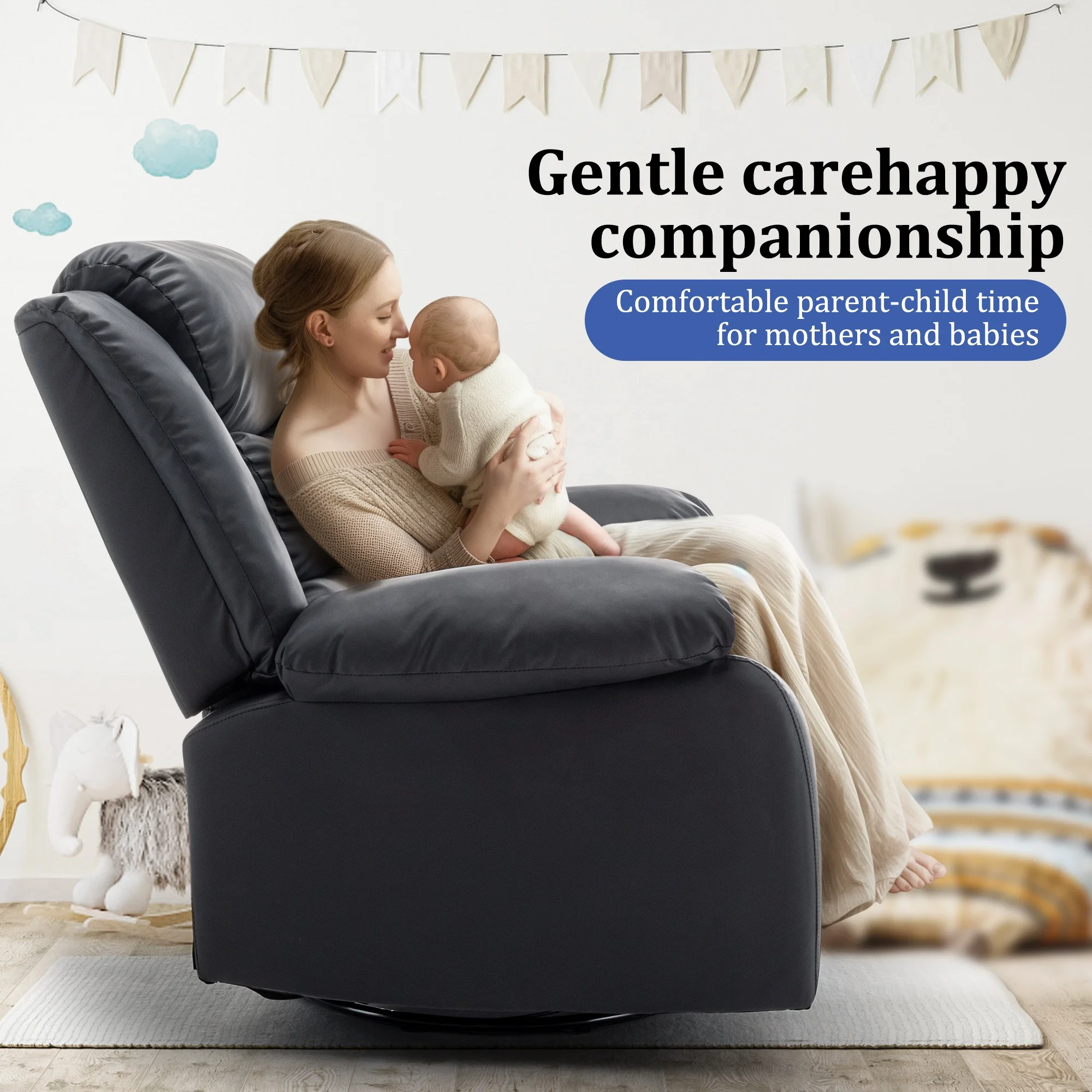 Sofá reclinable individual moderno, muebles de salón, masajeador, dormitorio para adultos, muebles de sala de estar, mecedora