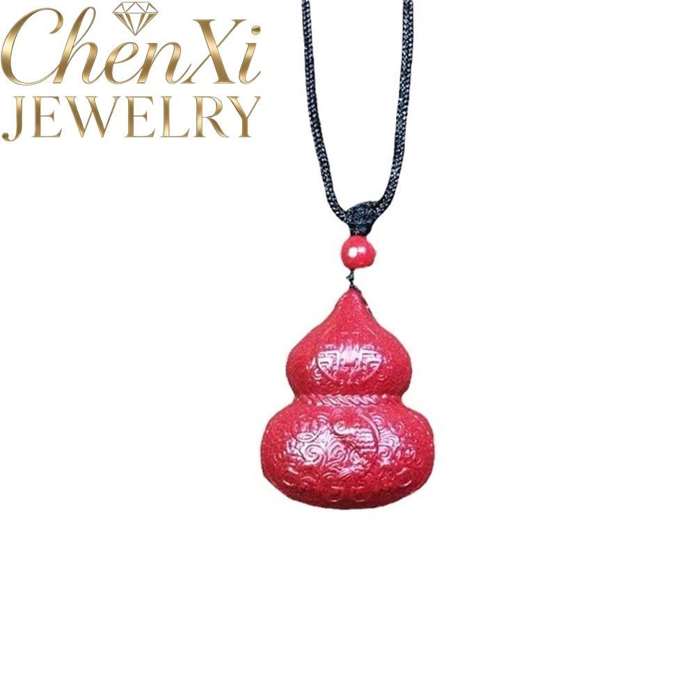 High-End Cinnabar Fish Relief-Shaped Pendant Luxury Quality Fashion Fine Jewelry Exquisite Elegant Popular Amulets Young Gift