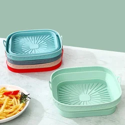 20/23cm Square Silicone Baking Tray High Temperature Resistance Food Grade Silicone Mold Thickened Type Cake Pan Air Fryer Tray