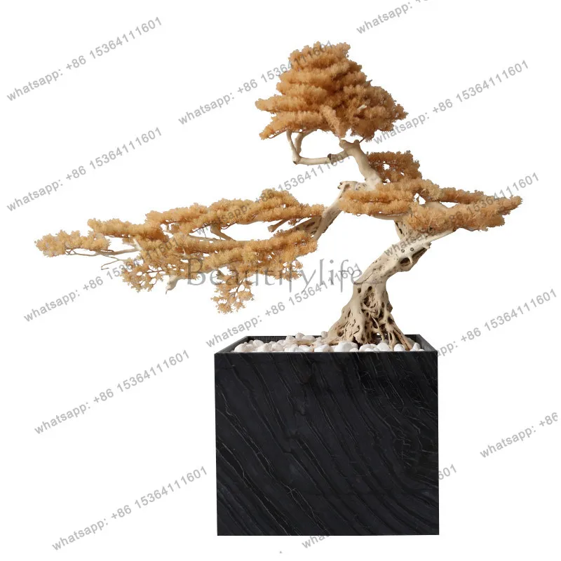 New Chinese-style simulated welcome pine ornament hotel lobby entrance floor decoration