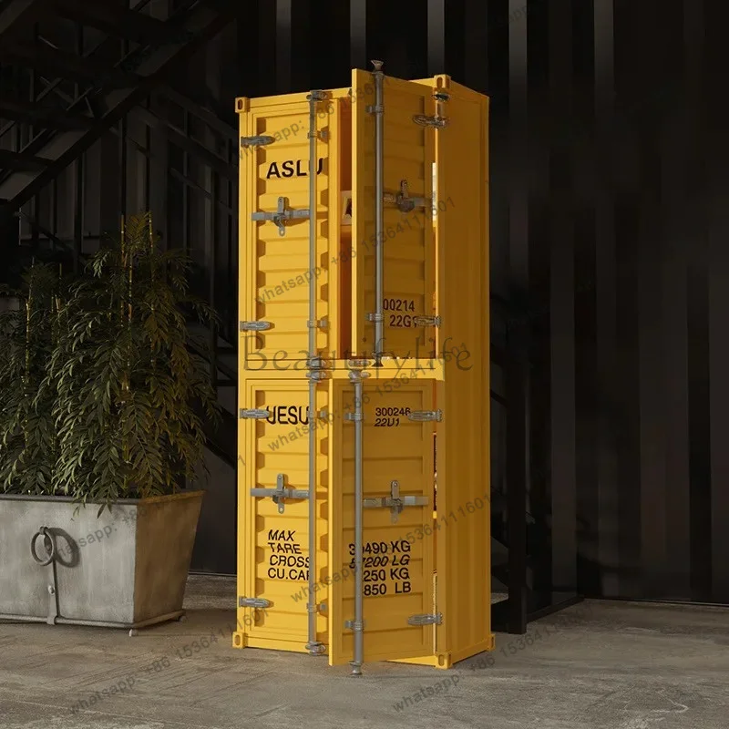 zj.Wrought iron container creative bookcase retro creative office file cabinet industrial wind