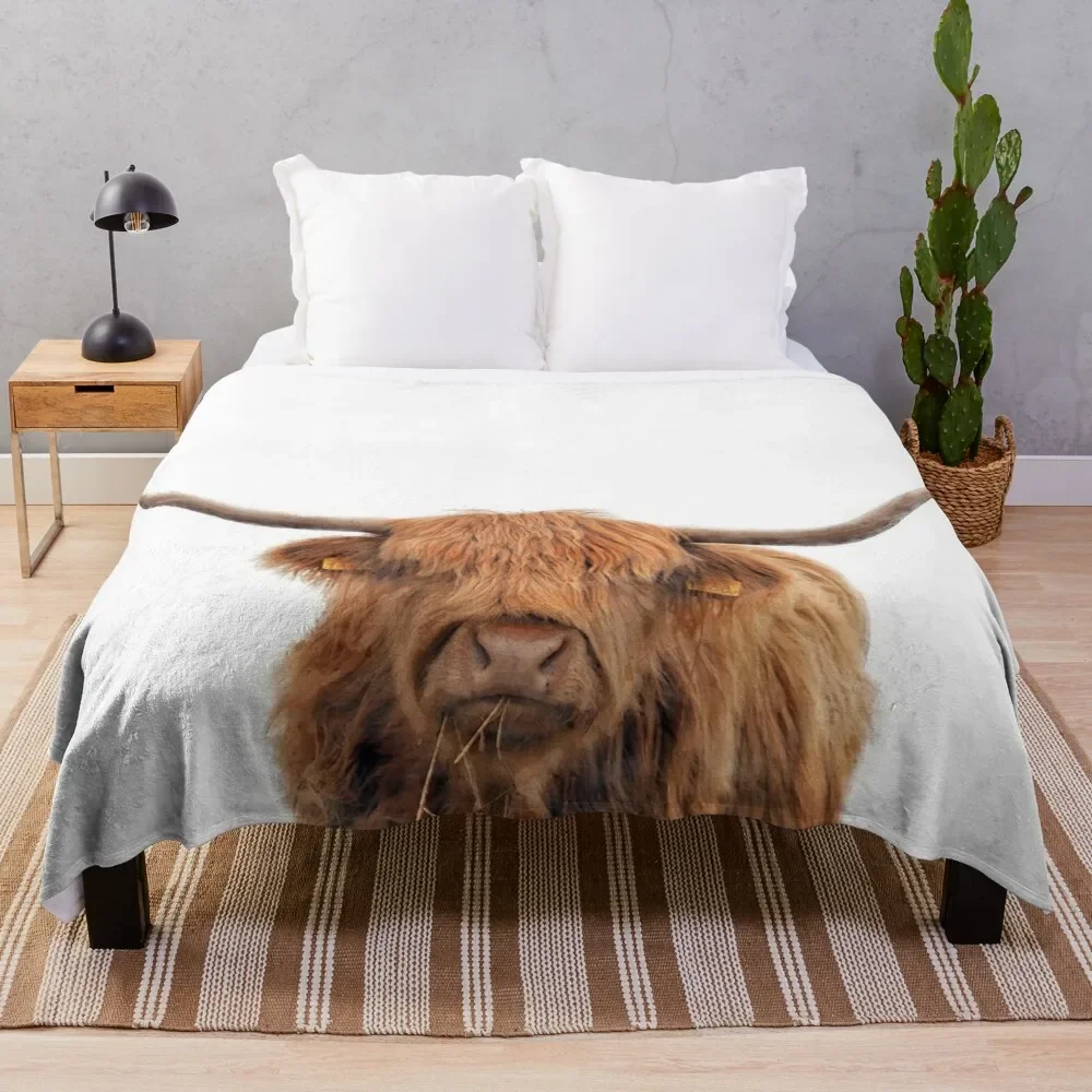 

Highland Cow Throw Blanket Decorative Throw Retros Blankets