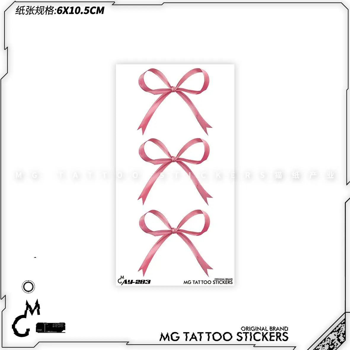 Pink Bowknot Temporary Tattoo Arm Art Lasting Fake Tattoo for Woman Clavicle Sexy Tattoo Sticker Waterproof Tatuajes Temporales