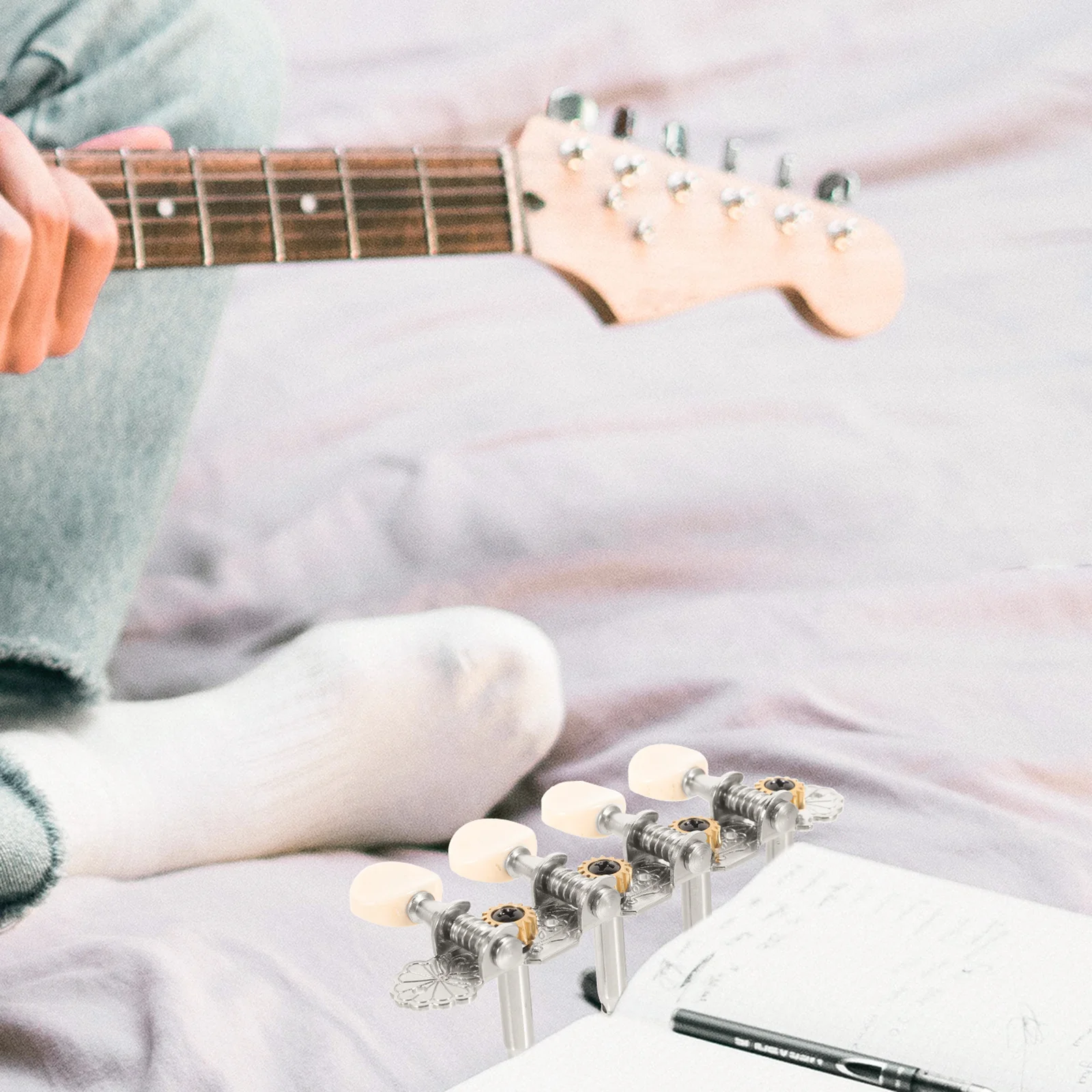 

1Set Acoustic Guitar Tuning Pegs Durable Metal Guitar Tuner Keys Instrument Parts tools Guitars Tuning Pegs