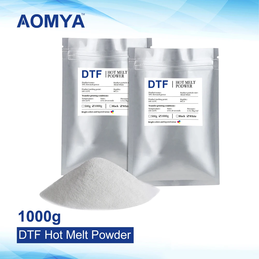 

1000G/35.3 oz DTF Powder White Digital Transfer Hot Melt Adhesive Powder Pretreat for DTF Printer Direct to Film on All Fabric