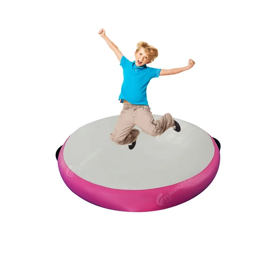 100cm Indoor Outdoor Inflatable Gymnastics Round Air Track Air Spot Tumble Training For Kids