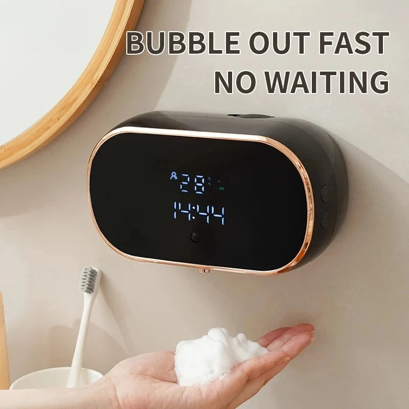 New Automatic Foam Soap Dispensers For Bathroom Smart Washing Hand Machine With USB Charging Two Colors with ABS Material