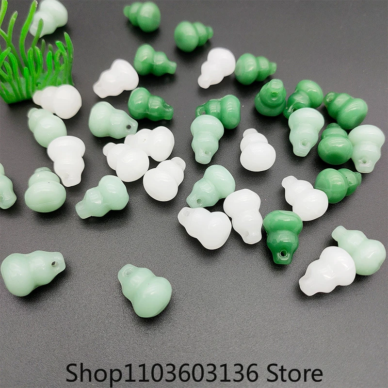 

10pcs DIY Natural Jade Agate Gourd Beads Accessories Fashion Real Jewelry Gemstone Stone Amulet Luxury Best Selling Gifts