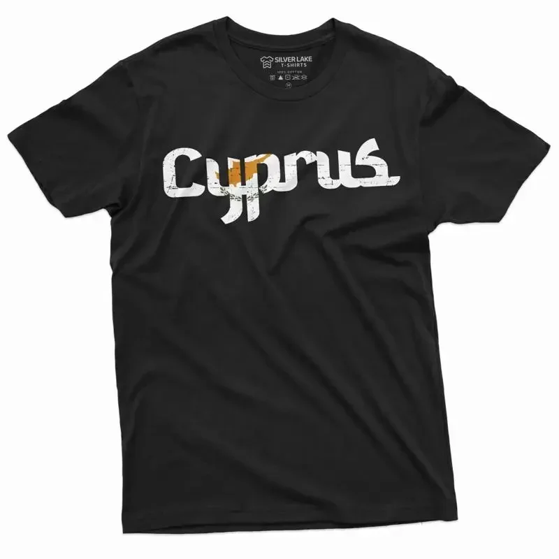 Men's Cyprus T Shirt National Flag Patriotic