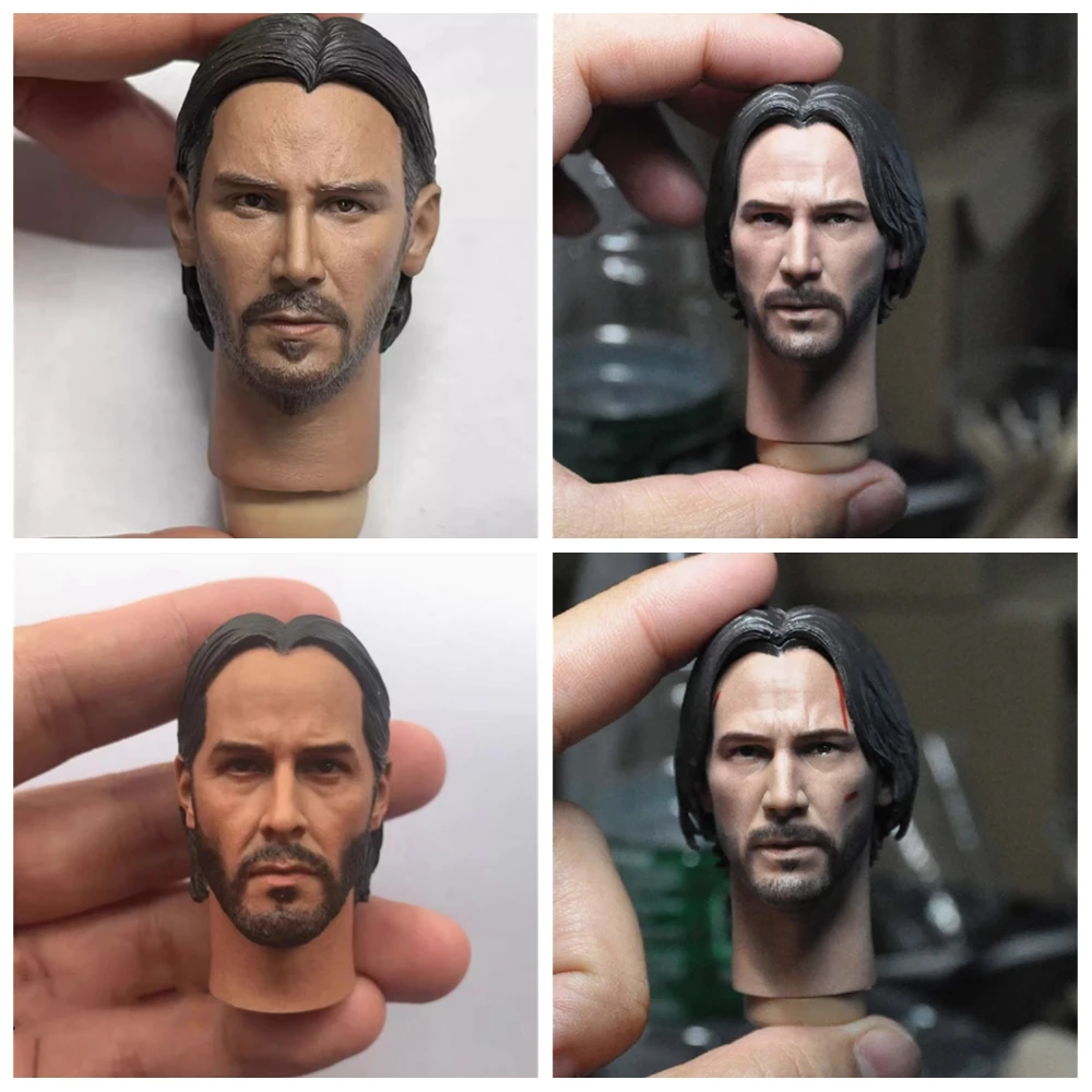 

Бог Киану Ривз убийца мужская голова резьба окрашенная/непанированная солди фильм r аниме модель масштаб 1/6 экшн-фигурка игрушки для тела