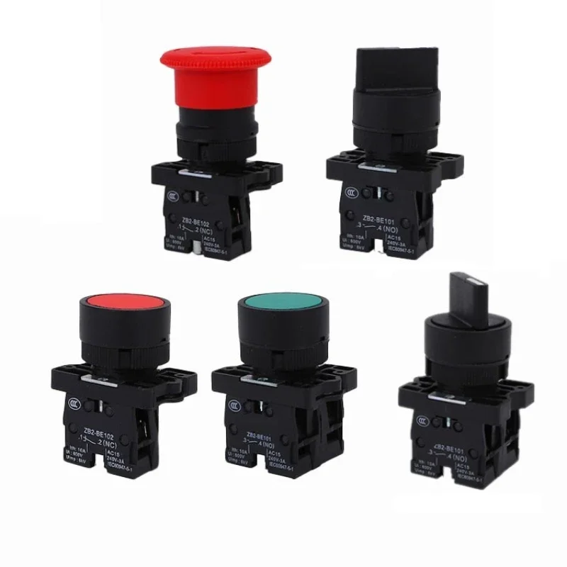 

XB2 Series Button Switch Scram Rotary knob Circular Push Button Switch Self Resetting