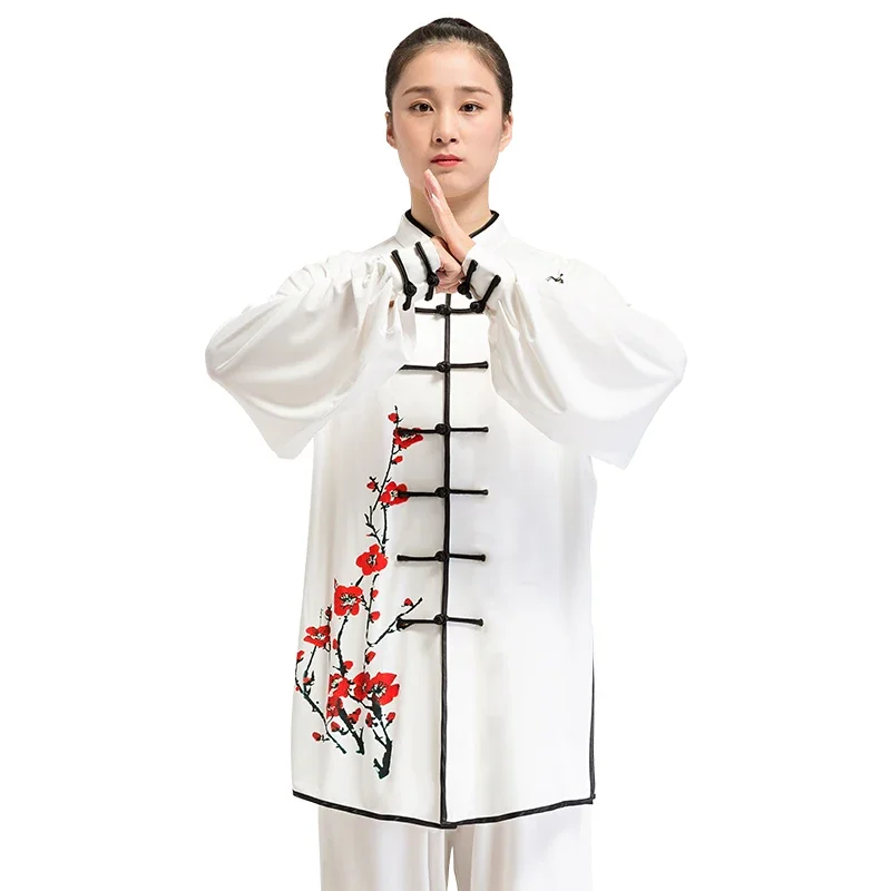 Women's Tai Chi Clothing Long Sleeve Martial Arts Wear Wing Chun Kung Fu Uniforms Men Tang Suit Outdoor Walking Morning Sprots