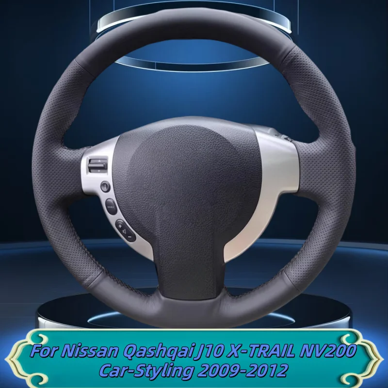 

Car Steering Wheel Cover Hand-Sewn Microfiber Leather For Nissan Qashqai J10 X-TRAIL NV200 Car-Styling 2009-2012 Accessories
