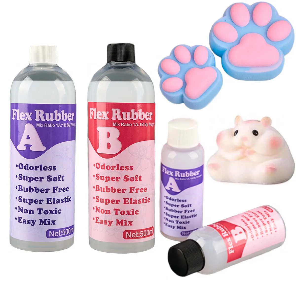 1:1 AB Squishy Resin Gel Soft Liquid Squishy Silicone Mold Making Kits DIY Decompression Squeezing Toys Craft Gifts Resin Glue