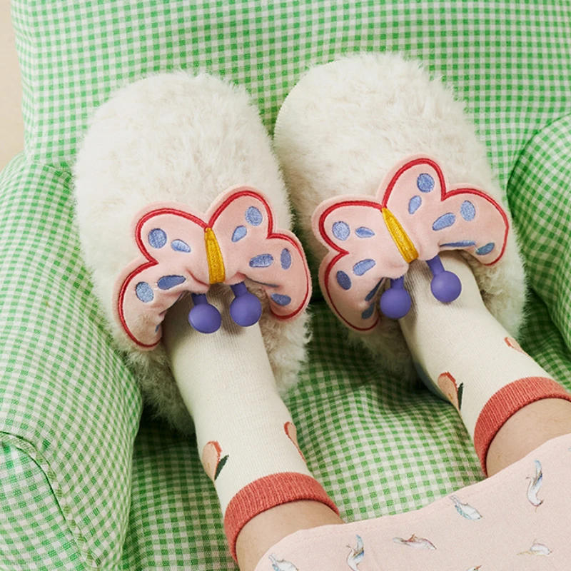 슬리퍼 Plush Kid Cotton Slippers New Non-skid Boy Home Shoe Cartoon Girl Slipper Warm Cotton Shoe Kid Shoes Girl Shoes Flip Flops