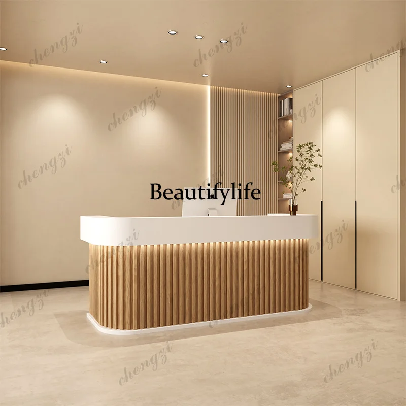 

Glamour Nordic Bar Shop Counter Cabinet Modern Elegant Storage Reception Desks Checkout Unique Mostrador Commercial Furniture