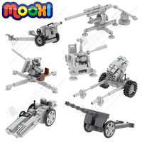 Military Series War Weapons MOC Howitzers Artillery Anti-aircraft Guns Building Blocks DIY Assembly Building Blocks Children Toy