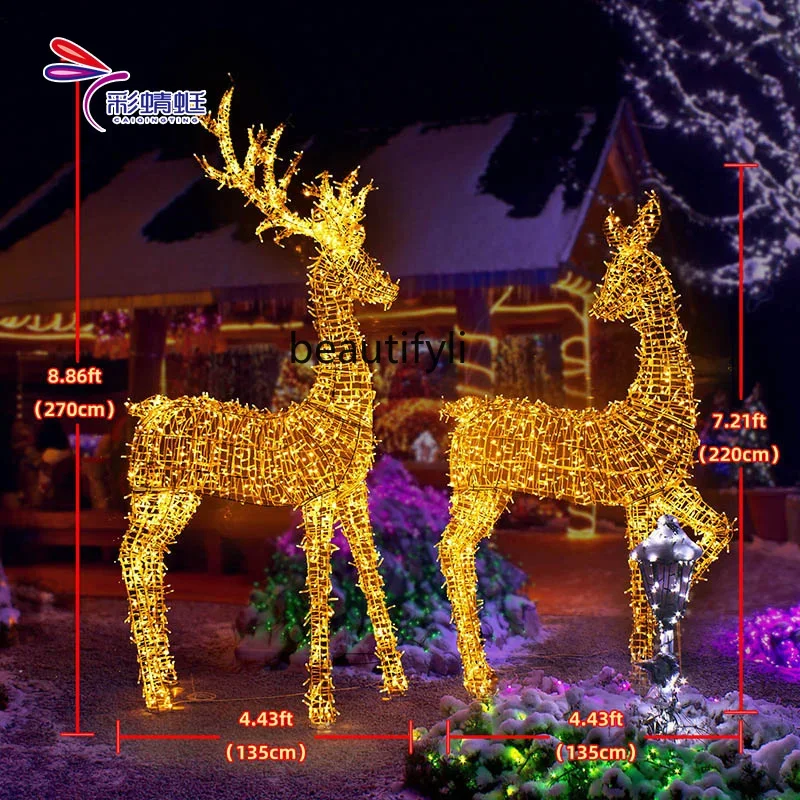 2.7 meters batch size product luminous decoration deer child outdoor Christmas elk light ornament