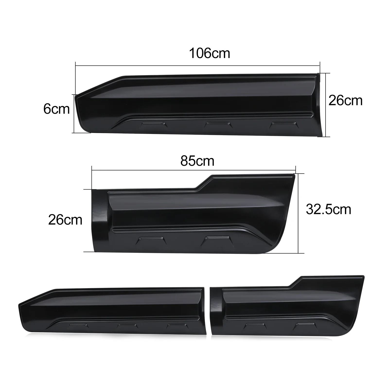 Body Guard Molding Cover Matte Black Side Door Body Cladding For Toyota Hilux Revo 2015 2016 2017 2018 2019 2020 2021 2022 2023+