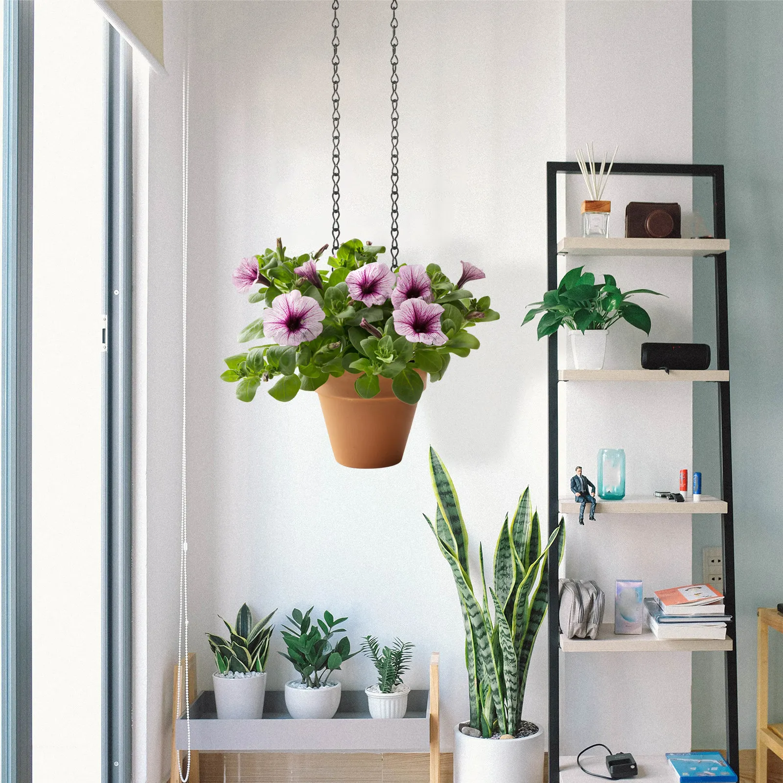 5Pcs Heavy-Duty Hanging Chains for Flower Pots Plant Baskets Bird Feeders Wind Chimes Lanterns Outdoor Indoor Decor Garden