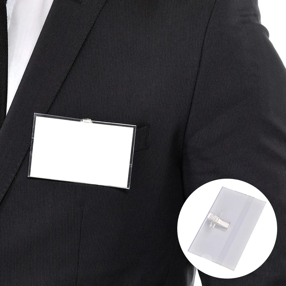 

50 шт. зажимов для бейджей, держателей для именных бейджей, портативных легких держателей для ID-карт для персонала, медсестер, врачей, офисных сотрудников