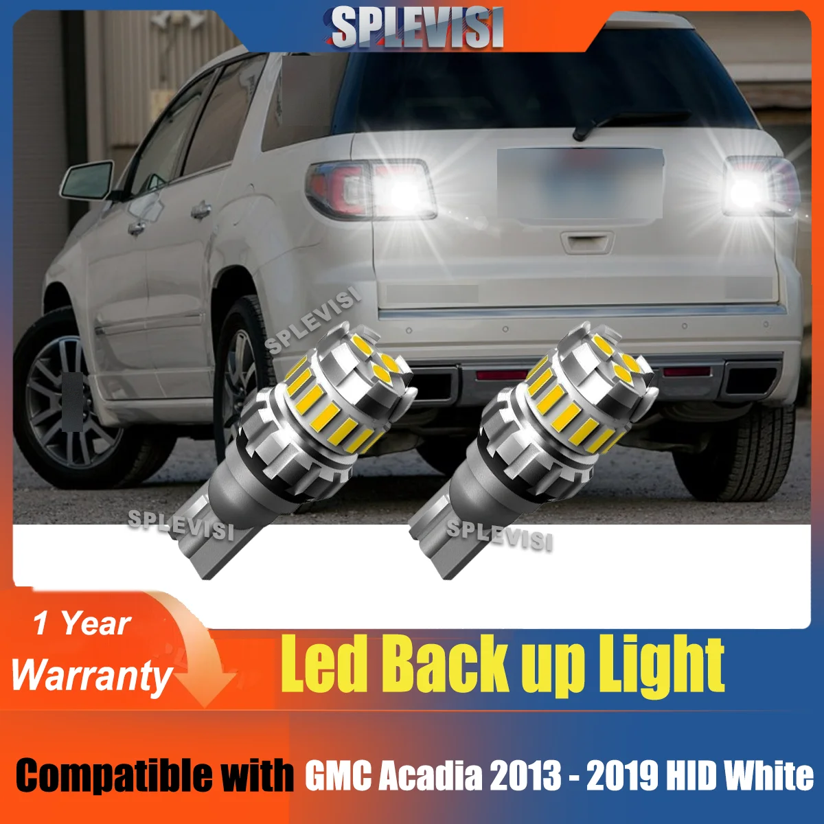 

2x T15 W16W LED Reverse Backup Lights Bulbs 360°degree lighting 12V For GMC Acadia 2013 2014 2015 2016 2017 2018 2019 HID White