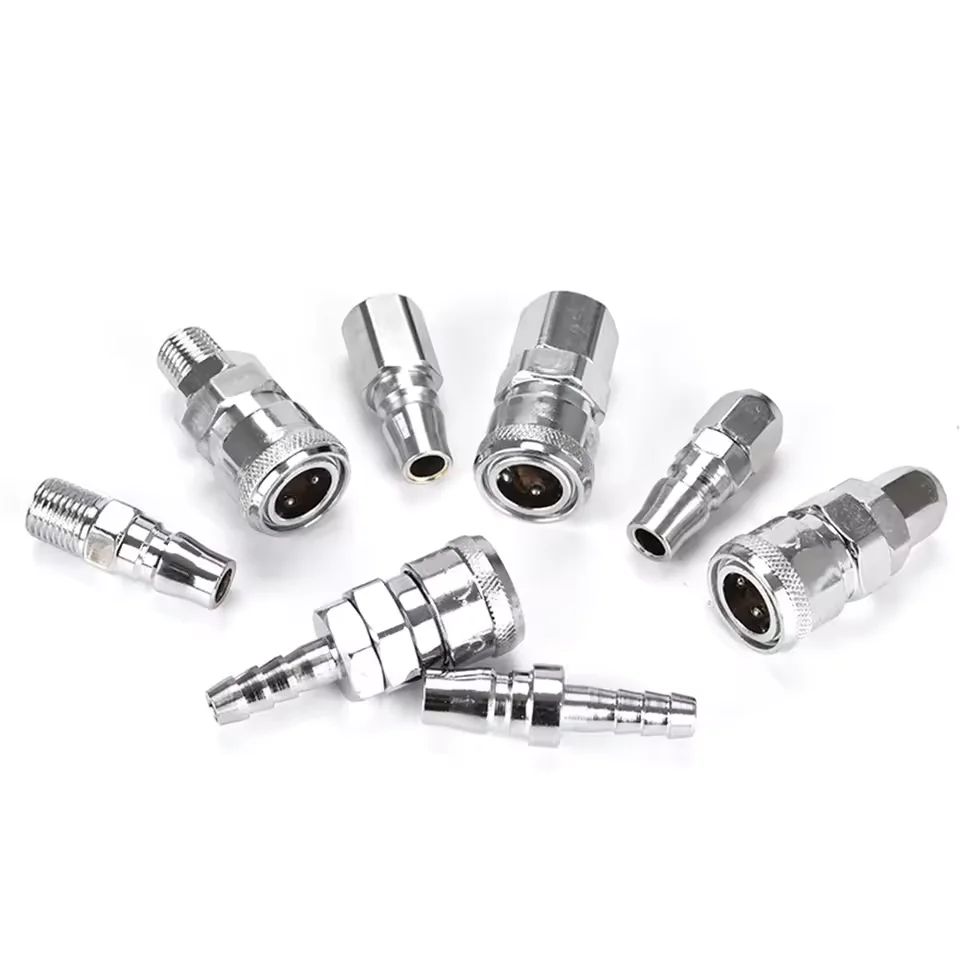 2 Stuks Pneumatische Luchtpomp Tool Schiethamer 8 Mm Tracheale Luchtcompressor Zelfsluitende Quick Plug C-type Snelkoppeling Pp/Sm/Sp20