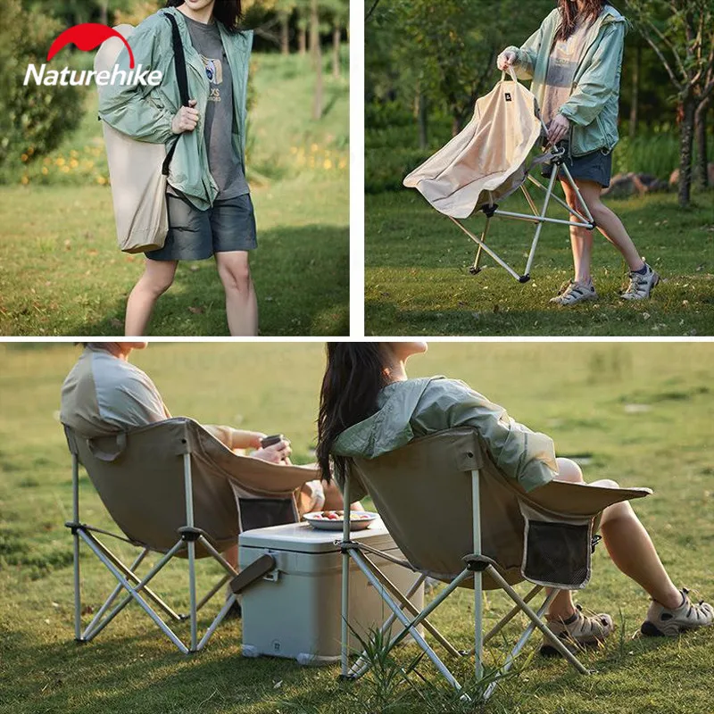 Naturehike Ultralight X-shaped Chair Folding Tourist Comfort  Camping Armchair Seat Stool Outdoor Camping Seat Stool Fishing