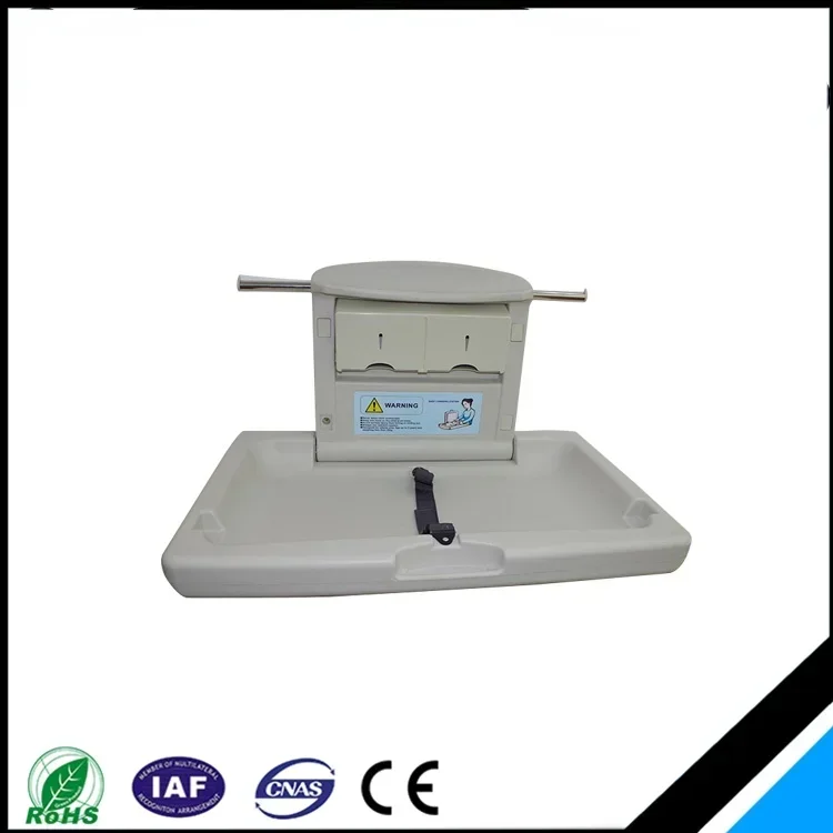 Wall mounted baby diaper changing table, in line with ergonomic design, folding