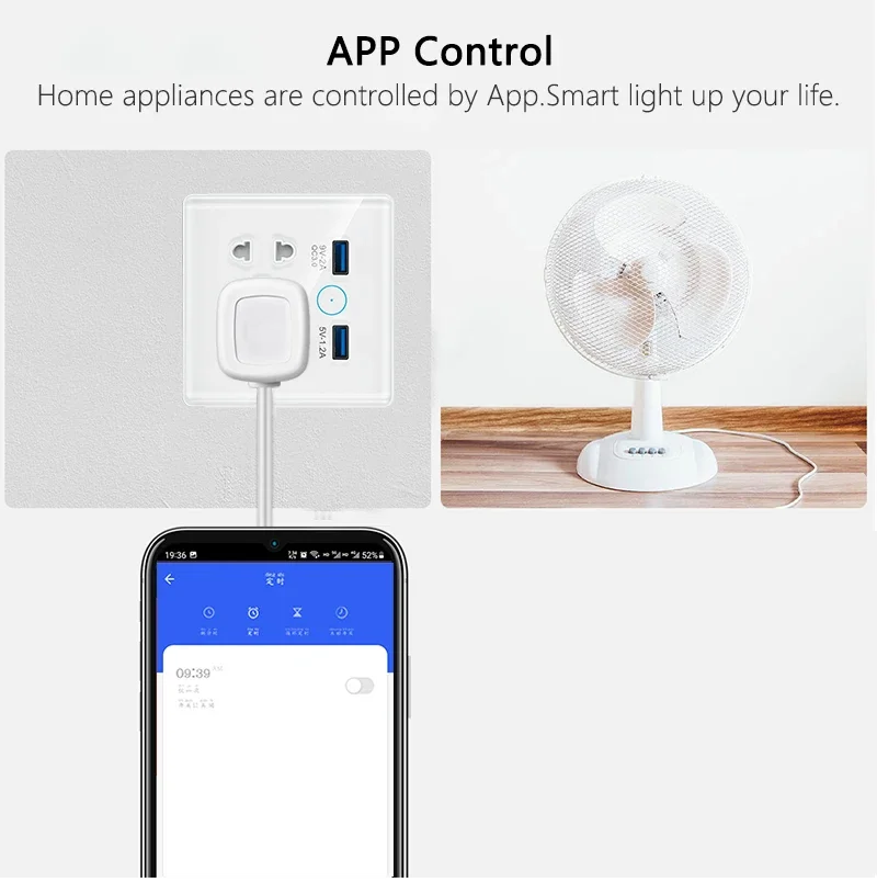 Tuya WiFi Zigbee Universal Wall Smart Socket Multi-function Power Plug Socket 13A  USB Charge AC110V-250V With Alexa Google Home