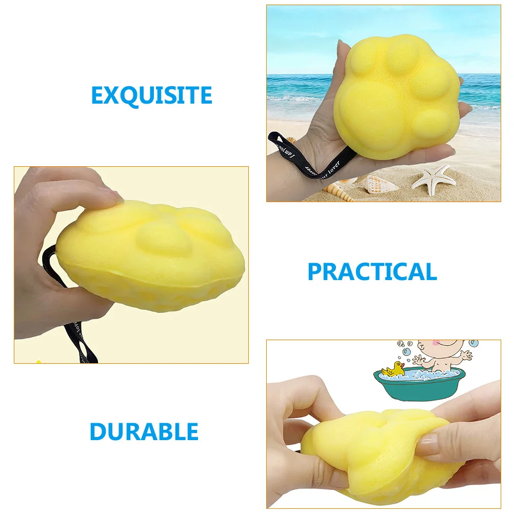 

2 Pcs Honeycomb Bath Ball Cat Claw Facial Sponges Exfoliating Cute Skincare Back Scrubber Man Body Shower
