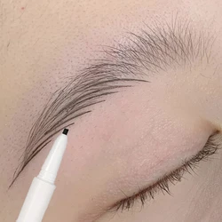 Waterproof Natural Wild Eyebrow Pen Makeup Double Head Lasting Black Brown Non-Smudged Eye Brow Pencil Tint with Brush Cosmetics