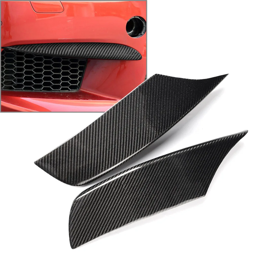 

2Pcs Carbon Fiber Car Front Fog Light Fog Lamp Pack Corner Splitter Cover Decoration Trim For BMW M6 F06 2012-2021