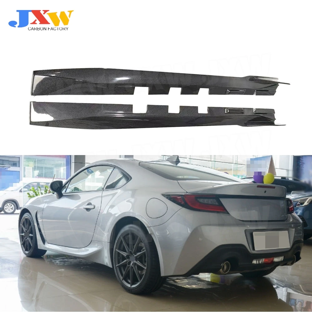 

High Quality 2 Pieces Side Skirts Carbon Fiber For Toyota GR86 Subaru BRZ 2021 + FRP Aprons Car Bodykits Exterior Decoration