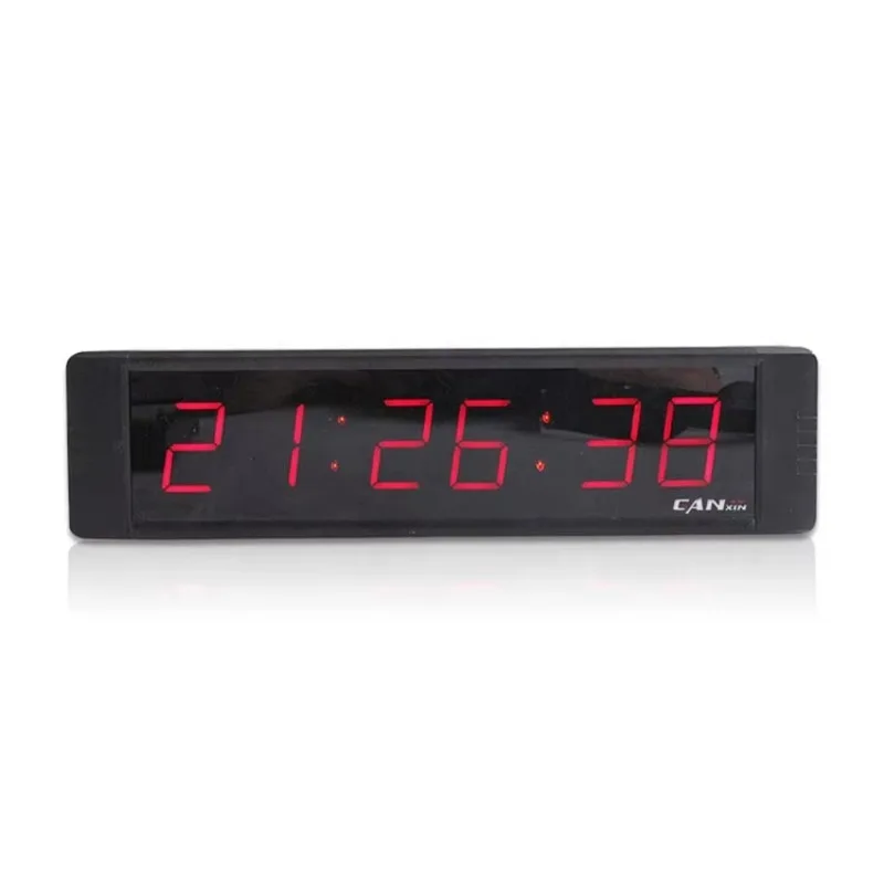 Wholesale custom aluminum alloy 1-inch 6-digit eco-friendly metal desk clock