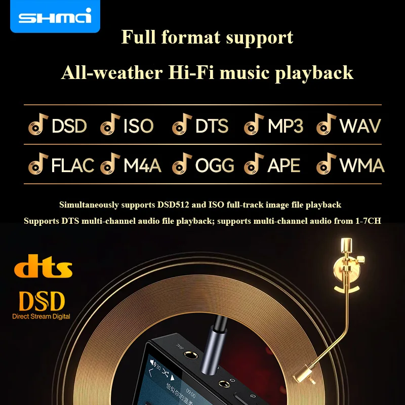 HIFI ضياع MP3 مشغل موسيقى محمول 2 قطعة ESS9038 DAC اتجاهين بلوتوث 5.2 LDAC اوديوفيلي وكمان DSD512 فك LDAC