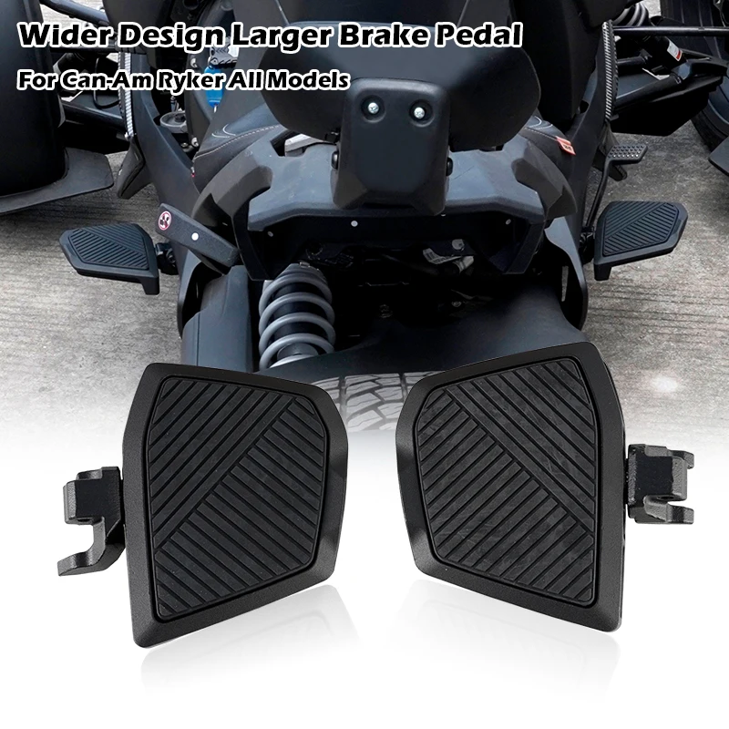 Black large floor mat   Extended rest pedal for Can-Am Ryker car all the models