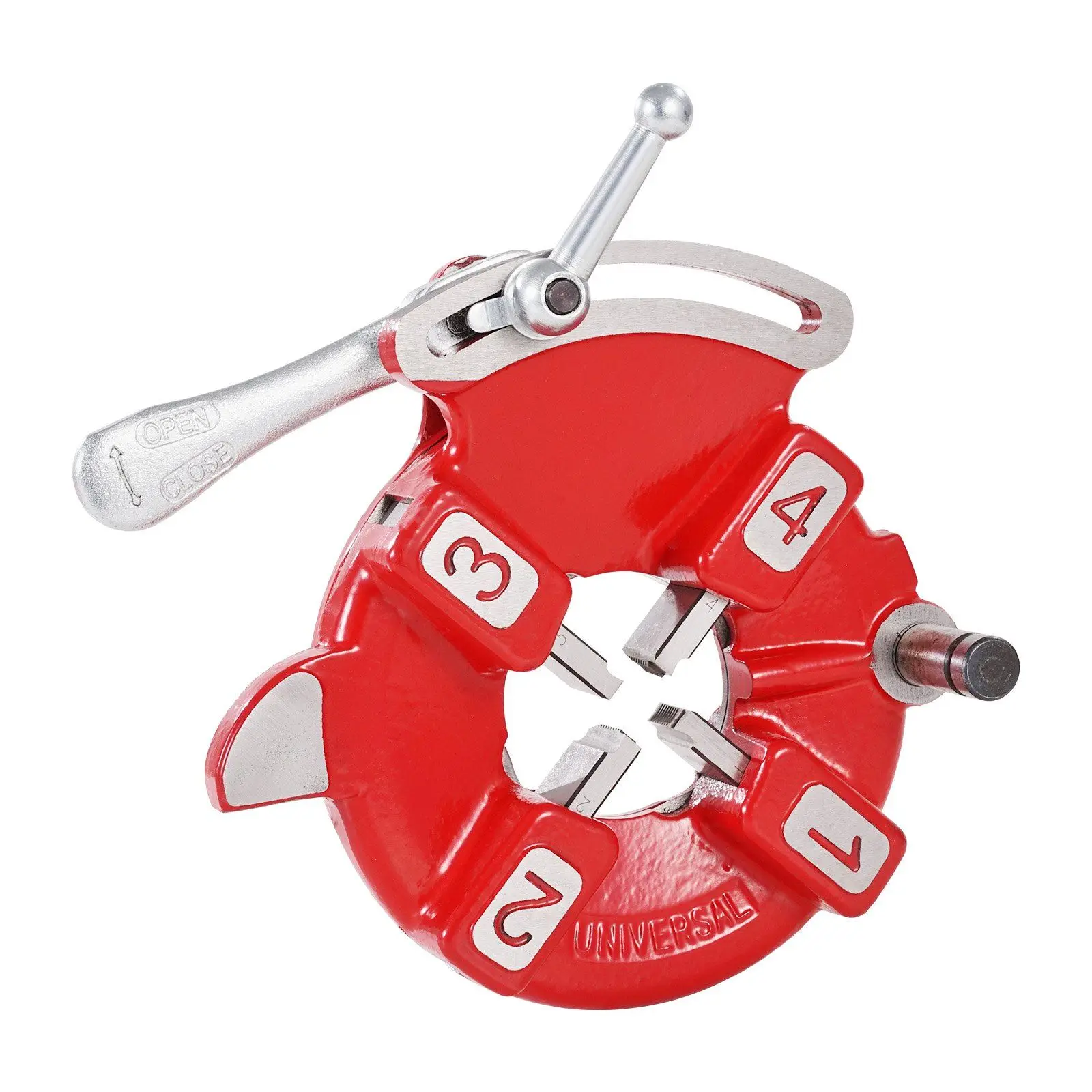 

Quick Opening Die Head 1/8" to 2" Pipe 1/4" to 2" Bolt Right-Handed Oiling