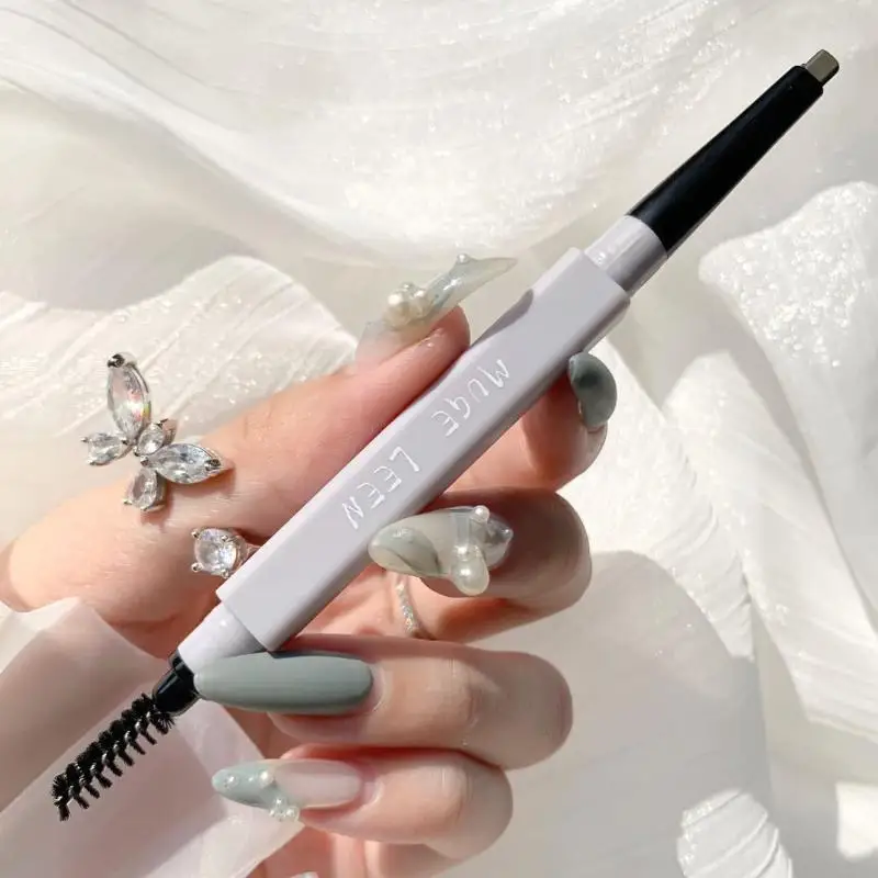 {MX} lápiz de cejas profesional ultrafino de larga duración con cepillo doble cabeza lápiz de cejas Natural impermeable herramientas de maquillaje