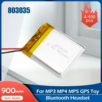 803035 3.7V 900mAh Lithium Polymer Lipo Rechargeable Battery For MP3 MP4 MP5 GPS Mobile Phone Camera Bluetooth Headset Speaker