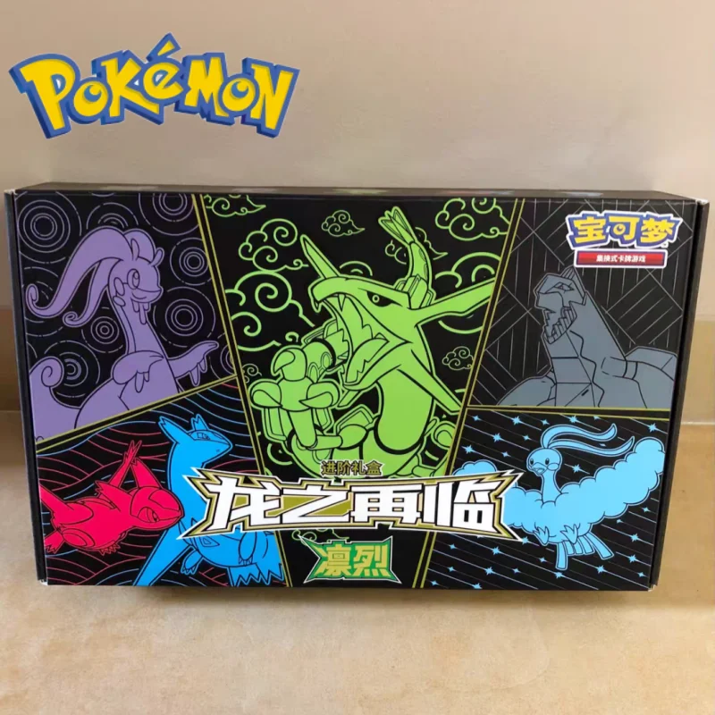 

Genuine Pokemon Card Ptcg Simplified Chinese Dragon'S Return Gift Box Card Set Lie Empty Seat Ultimate Necrozma Gifts Box Toy